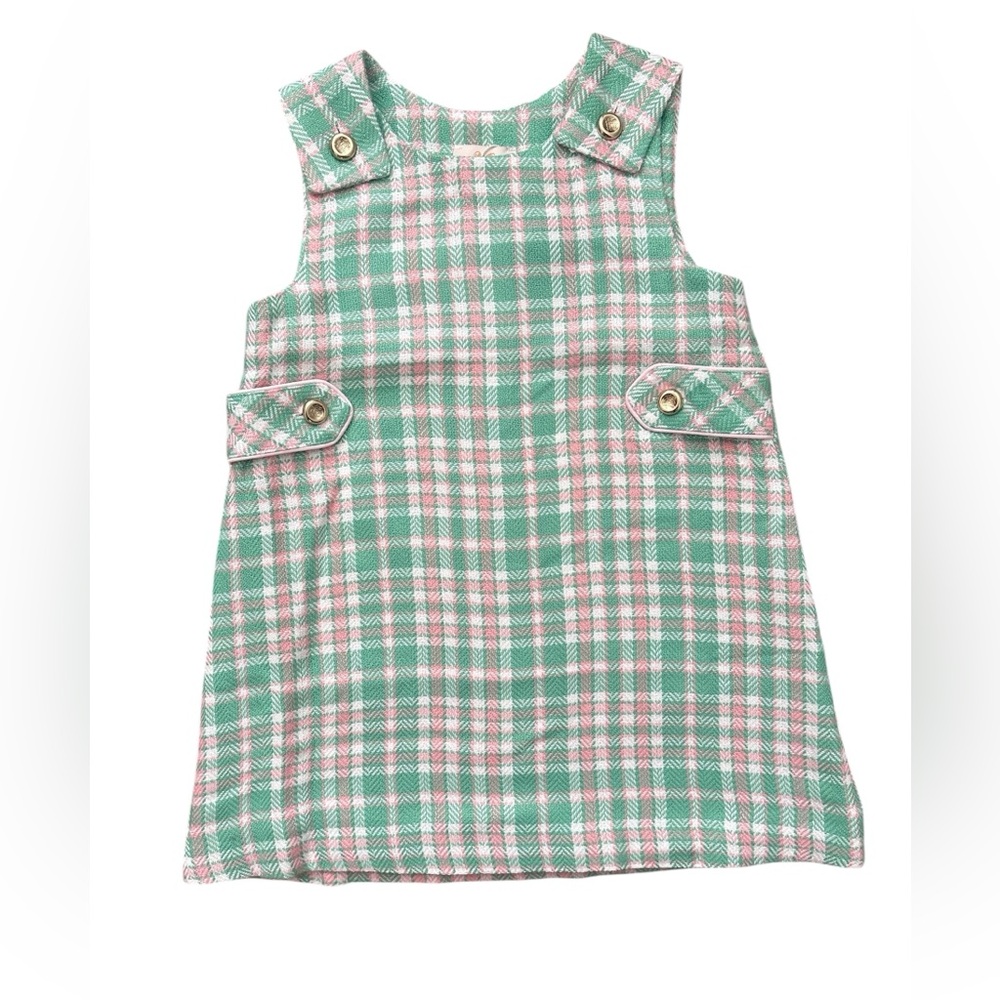 The Beaufort Bonnet Company Janie Jumper in Green and Pink Plaid